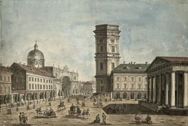 Vue de la perspective Nevski, Saint-Pétersbourg, 1810